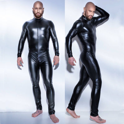 Patent Leather Body Suit - Trending Gay