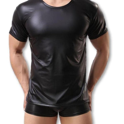 Patent Leather Short Sleeve - Trending Gay