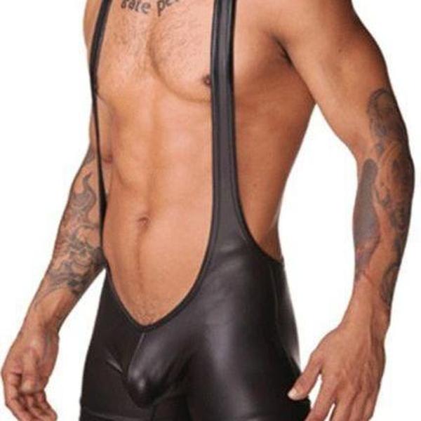 Patent Leather Wrestling Suit - Trending Gay