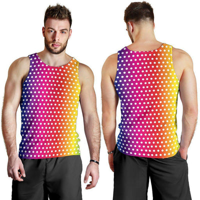 Rainbow and White Polka Dots - Tank - Trending Gay