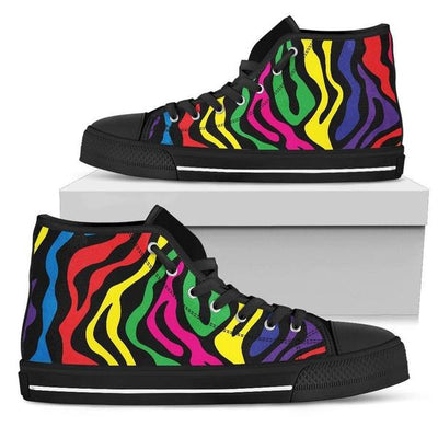 Rainbow Print High Tops - Trending Gay