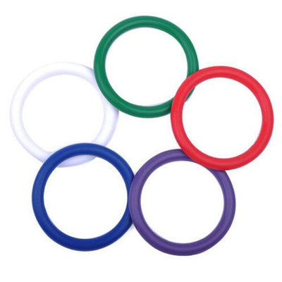 Rubber Cock Ring 5 Colour Set - Trending Gay