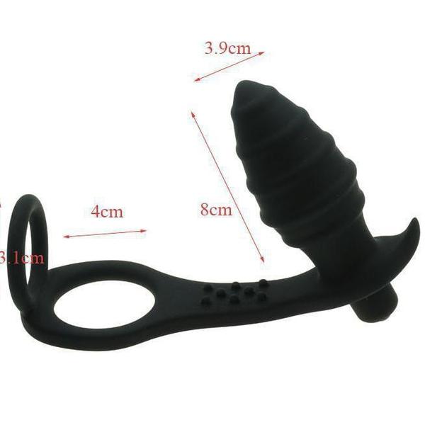 Silicone Vibrating Anal Plug and Cock Ring - Trending Gay