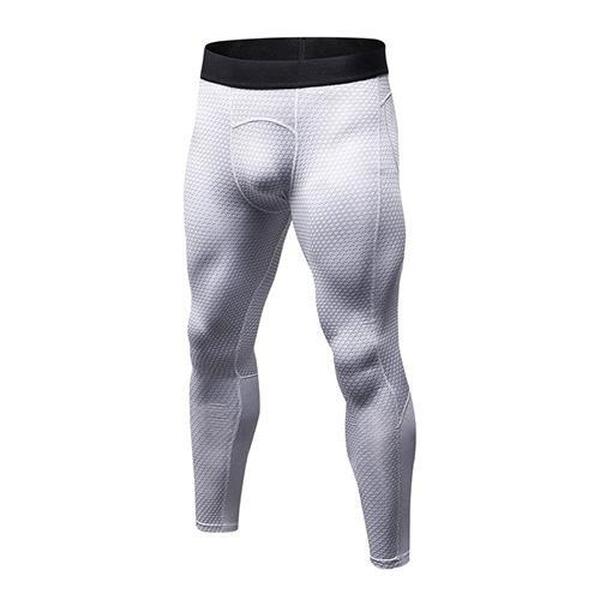White Muscle Compression Pants - Trending Gay